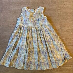 Jamie Kay Floral Sleeveless Dress with Scallop Edge